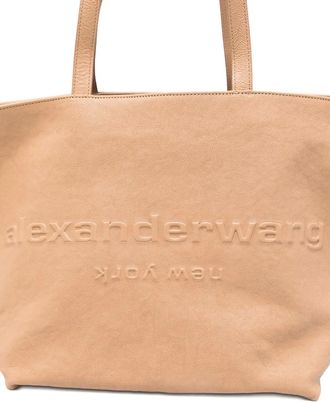 Alexander Wang Borsa tote con logo goffrato - Toni neutri