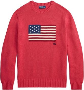 Polo Ralph Lauren Round-neck Truien - Heren - Ronde hals truien - Rood - S - Truien & Vesten
