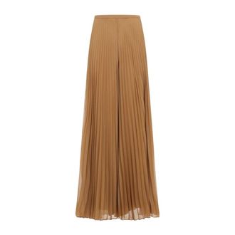 Max Mara Wide Trousers, female, Brown, Size: 2XS Pianoforte Trousers