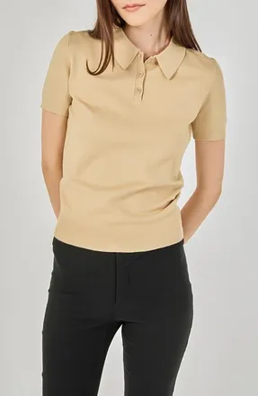 endless rose Polo Sweater in Tan at Nordstrom, Size X-Small