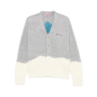 Kenzo Cardigans, female, Gray, Size: XS Winter Holidays Cardigan