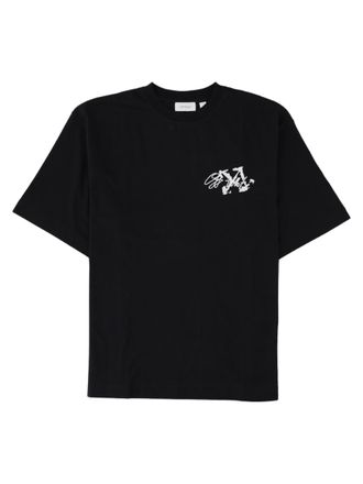Off-white Black Graphic Printed Cotton T-Shirt