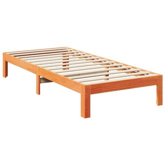 Berkfield Home Decorative Family Bed Frame No Mattress Wax Brown 240x200 cm Soli