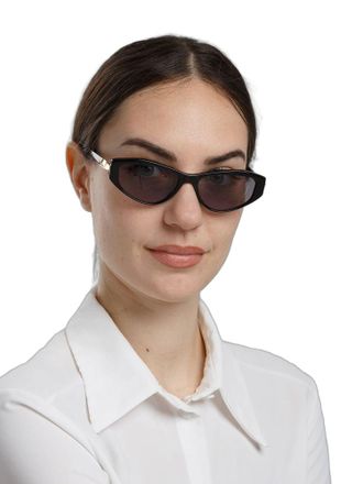 Ana Hickmann HI9303 Acetate Cat-Eye Sunglasses - Black