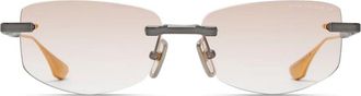 Dita Eyewear Trysim.75 Rimless Sunglasses with Rectangular Gradient Lenses