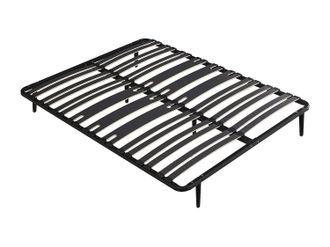 Vente-Unique Rete a doghe 160x200cm 2x15 doghe 3 zone per un supporto lombare rinforzato Con piedi Nero - CERRISI di YSM&Eacute;E