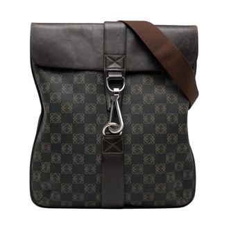 Loewe Pre-owned Patroon Messenger Bag - Dames - Pre-owned - Bruin - Maat: ONE Size