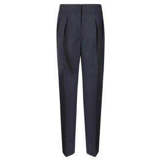 Prada Broeken, Dames, Blauw, S, Tapered Broeken