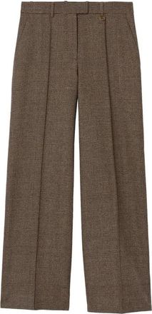 Burberry Rozalyn Broeken - Dames - Wijde Broeken - Bruin - XS - Wol - Broeken