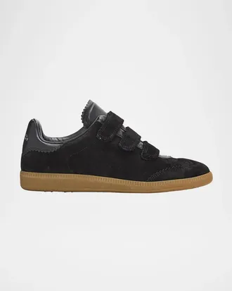 Isabel Marant Beth Mixed Leather Triple-Grip Sneakers