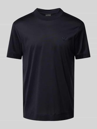 Emporio Armani T-Shirt mit Label-Print in Marine, Gr&ouml;&szlig;e XL
