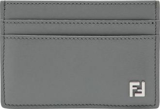 Fendi FF Squared Card Holder - Heren - Portefeuilles - Grijs - ONE Size - Katoen - Accessoires