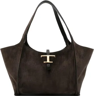 Tod's Small T-Timeless Suede Tote Bag