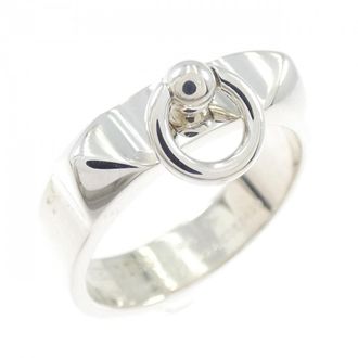 Herm&egrave;s Cyan Silver 925 Band Ring (Pre-Owned)