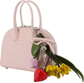 Self Portrait Womens Top Handle Bag Pink Calfskin