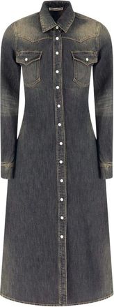Fendi Fld 578B1Pd F19S8 Vestido Camisero - Dresses - Mujer - Azul - 3XS