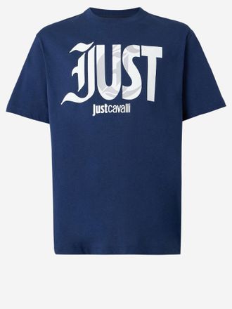 Just Cavalli Camiseta de algod&oacute;n con logo estampado de Just Cavalli