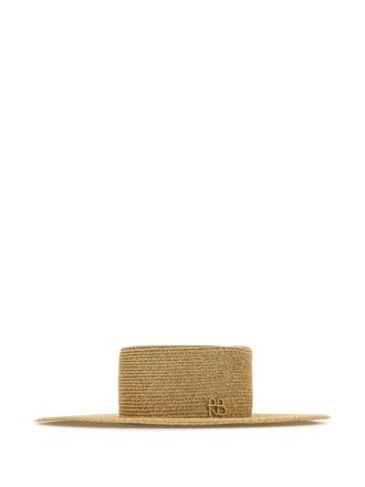 Ruslan Baginskiy metallic-finish hat - women - Polyester - L - Gold
