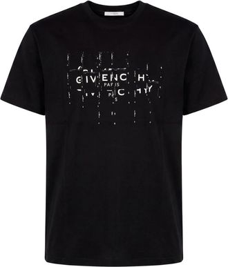 Givenchy T-shirt met fotografische negatiefprint - Heren - T-shirts - Zwart - S - Katoen - Tops