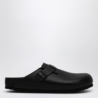 Birkenstock Boston slipper black in smooth leather