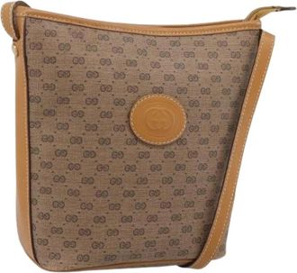 Gucci Pre-owned Vintage Schoudertas - Dames - Vintage Schoudertas - Beige - ONE Size - Leer - Vintage