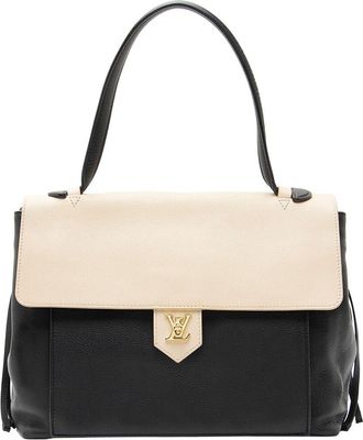 Louis Vuitton Beige Calfskin Lockme Mm (Authentic Pre-Loved)