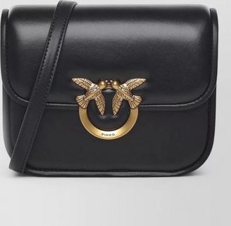 Pinko shoulder bag gold tone hardware adjustable strap