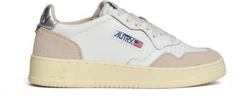 Autry White Silver Medalist Low Suede Sneakers