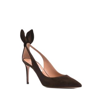 Aquazzura Brown Bow-tie Pumps