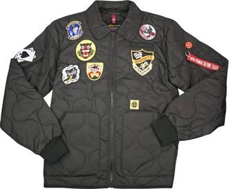 Alpha Industries Jassen, Heren, Zwart, L, Leer, Bomberjack