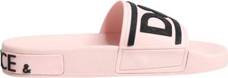 Dolce & Gabbana Beachwear Slippers - Dames - Sandalen - Roze - 35 EU - Schoenen