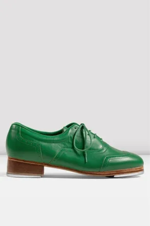 Bloch Mens Jason Samuels Smith Smooth Leather Tap Shoes, Emerald Smooth Leather