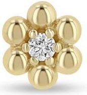 Zoë Chicco 14K Yellow Gold Diamond Beaded Flower Single Stud Earring at Nordstrom