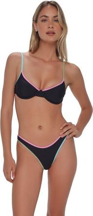 Swim Systems Addie Underwire Bikini Swimsuit Top in Black at Nordstrom, Size Xx-Large