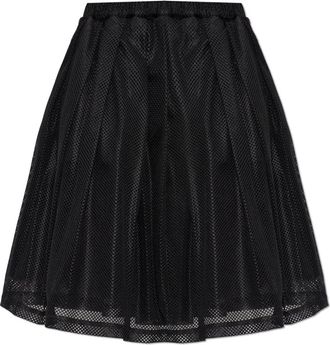 Comme Des Gar&ccedil;ons The Fringed Skirt - Dames - Midirokken - Zwart - M - Tweed - Rokken