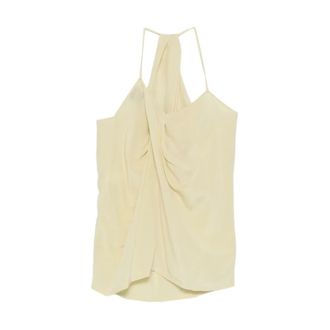 Alysi Sleeveless Tops, female, Yellow, Size: 2XS Sleeveless Tops
