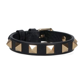 Valentino Garavani Bracelets, male, Black, Size: ONE SIZE Rockstud Bracelet