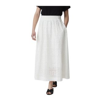 Alpha Studio Dames, Rokken, Wit, Maat: S Jersey