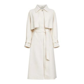 Herno Trench Coats, female, Beige, Size: 2XS Trench Coat in Fresh Crinkle Woven