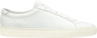 Loake Witte Kalfsleren Sneakers - Heren - Sneakers - Wit - 45 EU - Leer - Schoenen