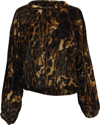 Isabel Marant Crew Neck Blouse in Animal Print Viscose