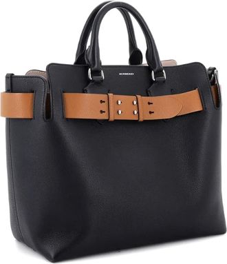 Burberry Belt Leather Medium tote bag - Nero