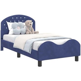 vidaXL vidaXL Struttura letto bambini con testata Blu Polizia 80 x 160 cm
