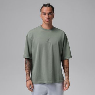 Nike Jordan Mens Jordan Flight Essentials Oversized T-Shirt in Green | IB7345-351