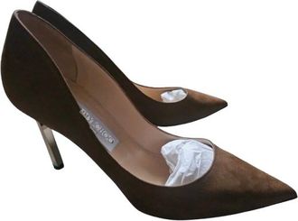 Jimmy Choo London Tan Suede Pumps Size 38.5