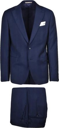 Paoloni Giacca Sfiancata - Heren - Business pakken - Blauw - S - Wol - Kostuums