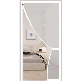 OEM Mosquitera Magn&eacute;tica Autocerrable - 110 X 220 Cm, Apertura Lateral, Color Blanco, Fabricada En Tejido De Poli&eacute;ster Resistente
