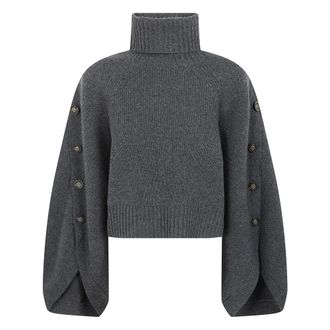 Zimmermann Valiant Buttoned Sweater - Dames - Truien - Grijs - Maat: S Wol