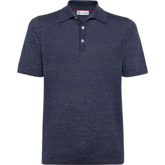 Brunello Cucinelli Polo-style sweater in Night at Nordstrom, Size 56 It