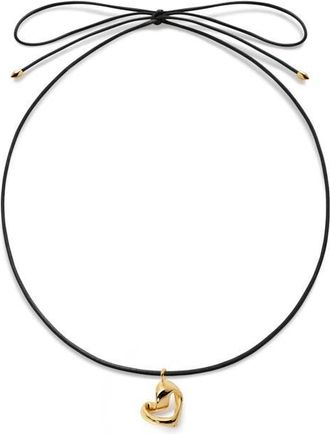 Monica Vinader Infinity Heart Cord Necklace in 18K Gold Vermeil at Nordstrom